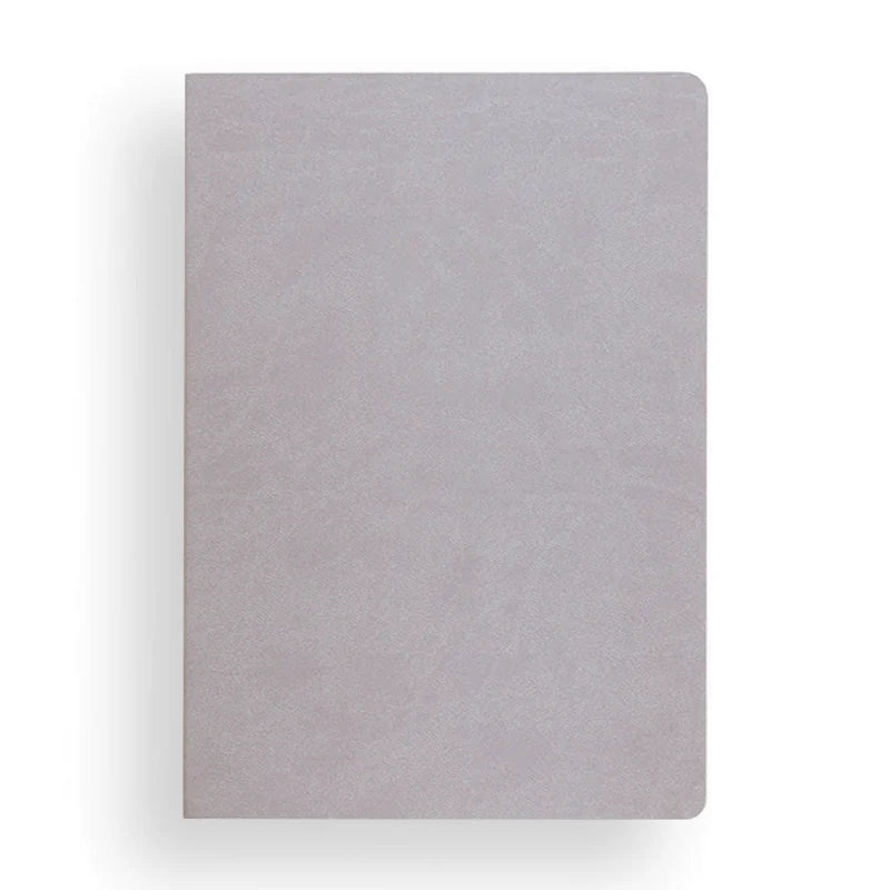 Soft-Touch Lined Notebook with Elastic Closure &amp; Back Pocket - 160 Pages