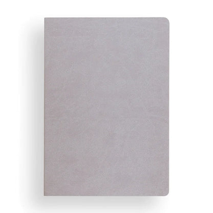 Soft-Touch Lined Notebook with Elastic Closure &amp; Back Pocket - 160 Pages