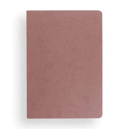 Soft-Touch Lined Notebook with Elastic Closure &amp; Back Pocket - 160 Pages