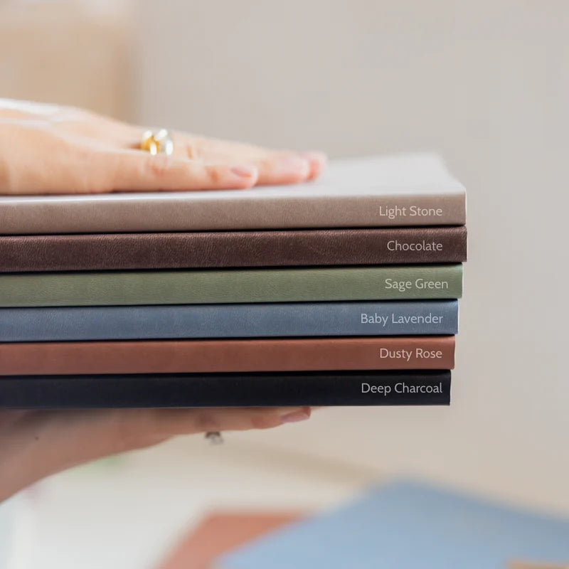 Soft-Touch Lined Notebook with Elastic Closure &amp; Back Pocket - 160 Pages