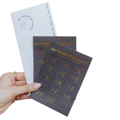 Monthly Tab Stickers - Pack of 2 Sheets