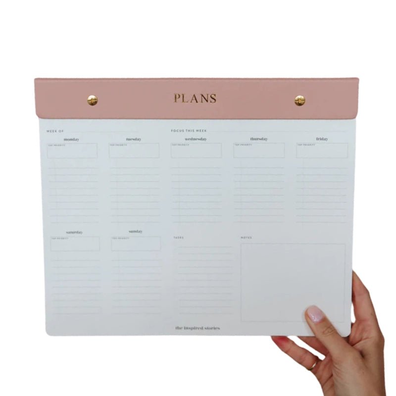 THE INSPIRED STORIES Refillable Lined Weekly Notepad in Kuwait - Waha Lifestyle