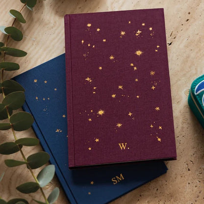 THE INSPIRED STORIES Starry Lined Notebook with Gold Foil Detailing in Kuwait - Waha Lifestyle