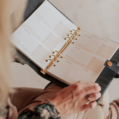 Undated Lifestyle Weekly Ring Binder Planner Set - A5