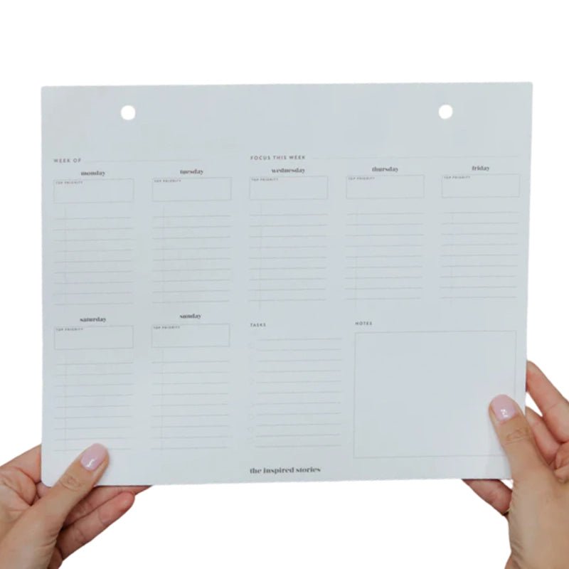 Weekly Lined Notepad Refill - 56 pages