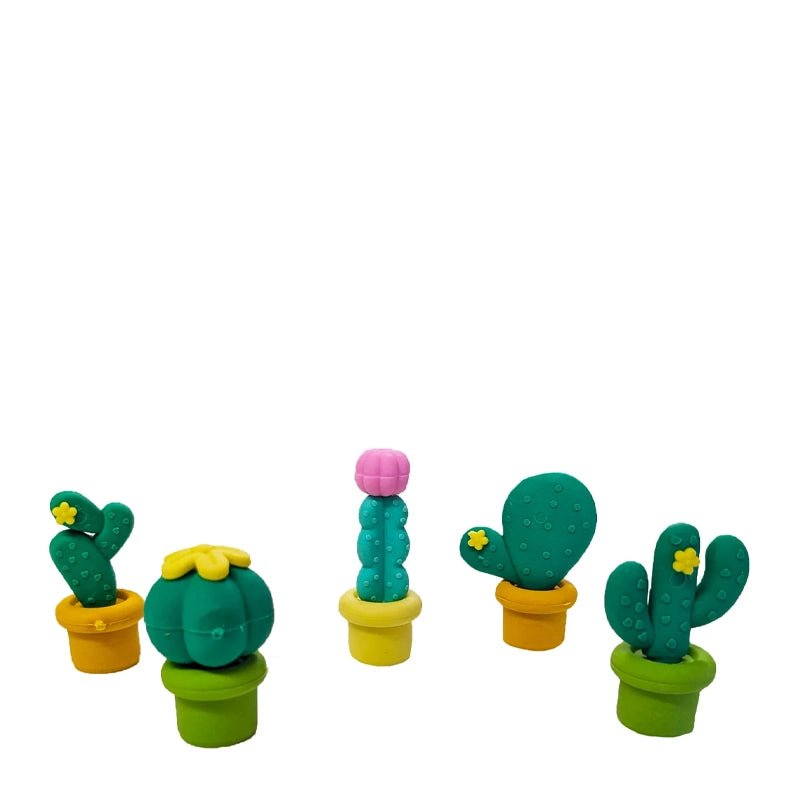 Cactus-Shaped Erasers Set for Kids – 4pcs