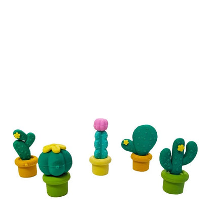 Cactus-Shaped Erasers Set for Kids – 4pcs