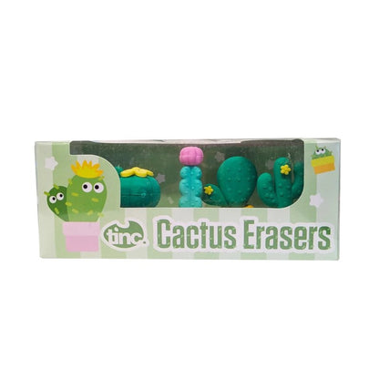 Cactus-Shaped Erasers Set for Kids – 4pcs