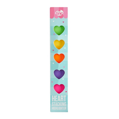 Heart Stacking Highlighter Pen for Study Notes - 6 Colours