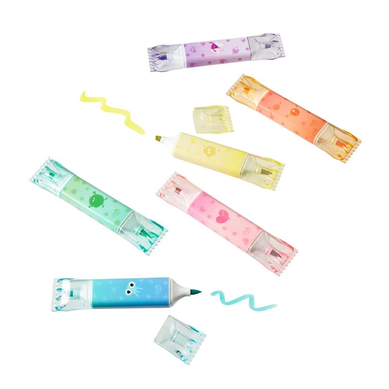 Jumbo Sweetie Double End Highlighter Pens – Set of 6 Colours