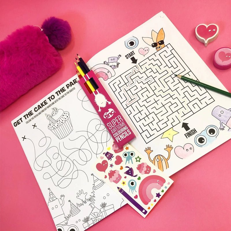 Kids Activity &amp; Colouring Set with Stickers – Mallo Bundle