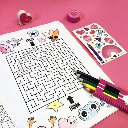Kids Activity &amp; Colouring Set with Stickers – Mallo Bundle