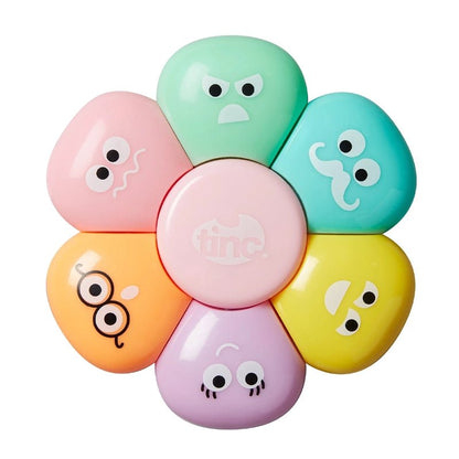 Pastel Flower Highlighter Pen for Study &amp; Notes - 6 Colours