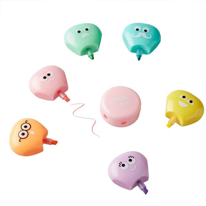 Pastel Flower Highlighter Pen for Study &amp; Notes - 6 Colours