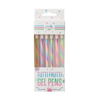 Tutti Frutti Rainbow Gel Pens Set for Study &amp; Notes – 6 Colours