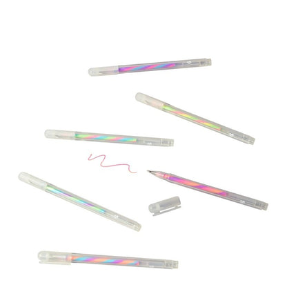 Tutti Frutti Rainbow Gel Pens Set for Study &amp; Notes – 6 Colours