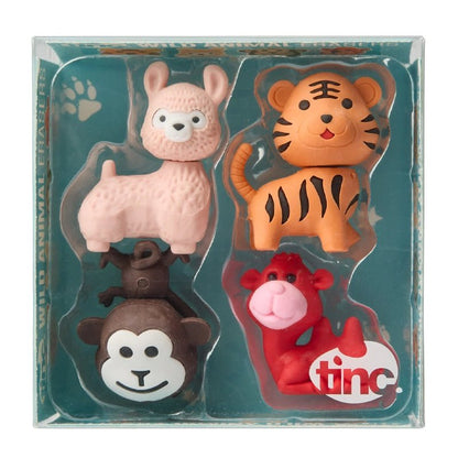 Wild Animal-Shaped Eraser Set for Kids – 4pcs