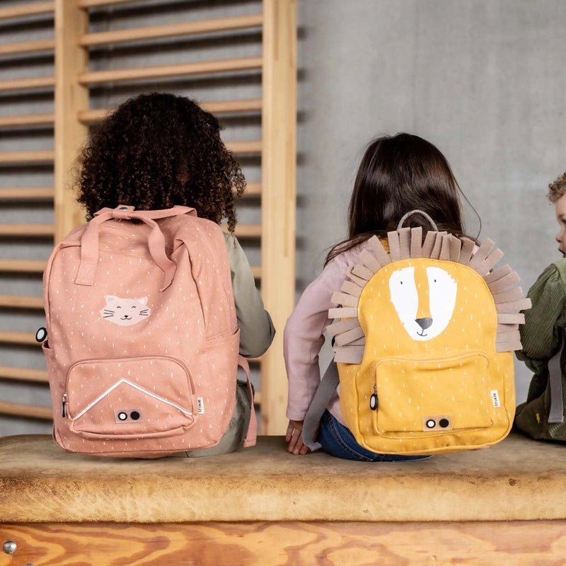 Animal Print Recycled Cotton Kids Backpack - Large