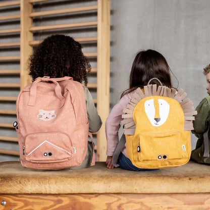 Animal Print Recycled Cotton Kids Backpack - Large