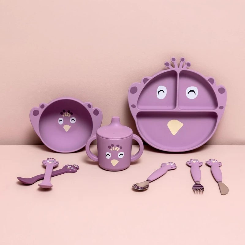 Kids Silicone &amp; Stainless Steel Feeding Cutlery Set – 3pcs