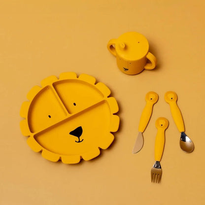 Kids Silicone &amp; Stainless Steel Feeding Cutlery Set – 3pcs