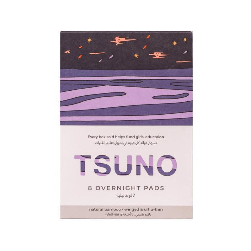 Tsuno Winged &amp; Ultra - Thin Overnight Sanitary Pads - 8pcs - Waha Lifestyle