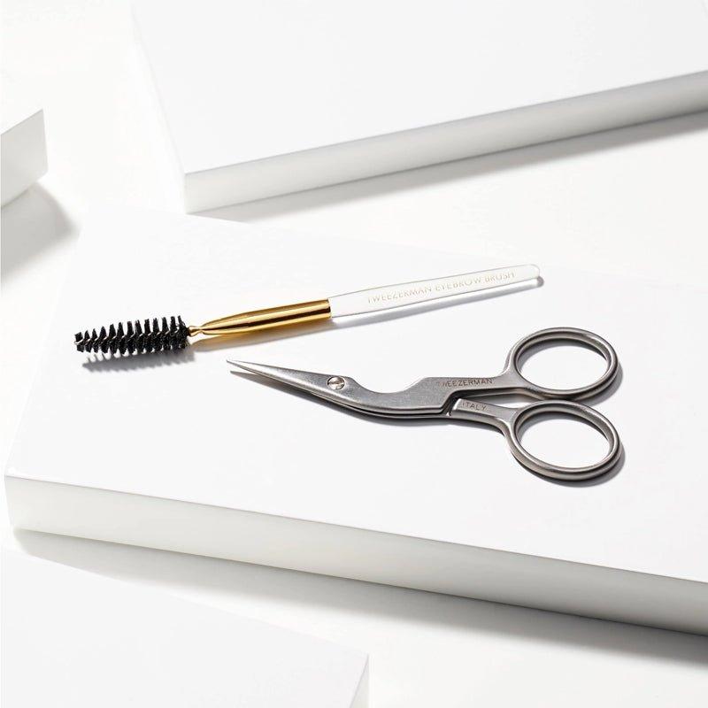 Tweezerman Brow Shaping Scissors &amp; Brush - 2Pcs - Waha Lifestyle