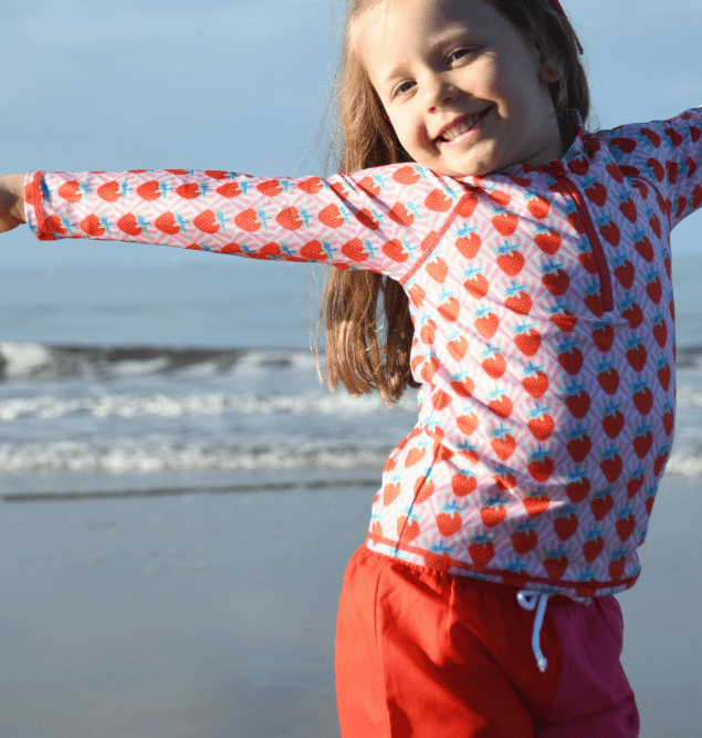 TYOUB Long Sleeve Rash Guard For Kids - Strawberry in Kuwait - Waha Lifestyle