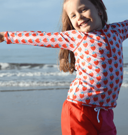 TYOUB Long Sleeve Rash Guard For Kids - Strawberry in Kuwait - Waha Lifestyle