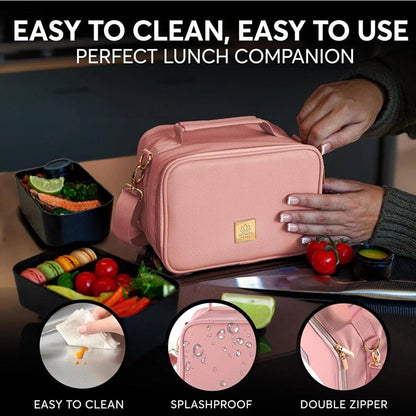 Prive Leather Thermal Insulated Lunch Bag