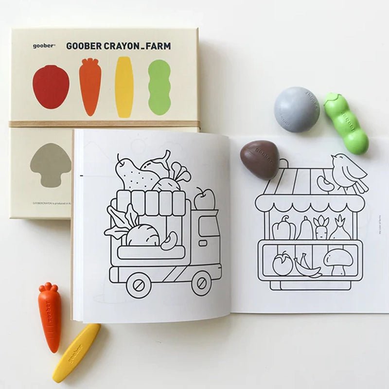 Vegetable - shaped Farm Kids Coloring Crayons - 8pcs - Waha Lifestyle