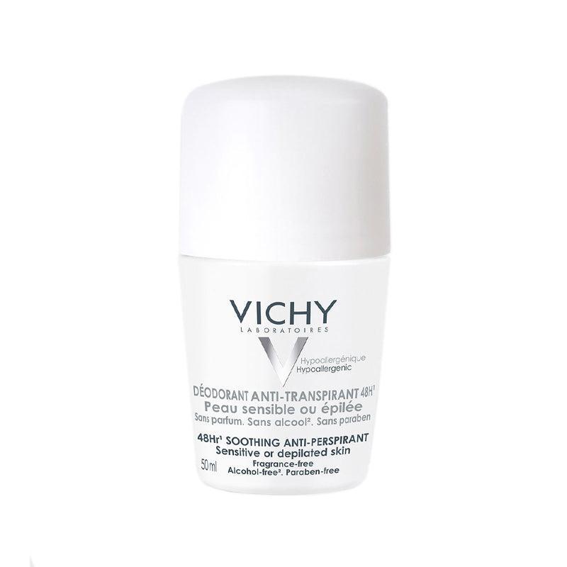 Vichy Deodorant 48hr Soothing Antiperspirant Roll - On for Sensitive Skin - 50ml - Waha Lifestyle