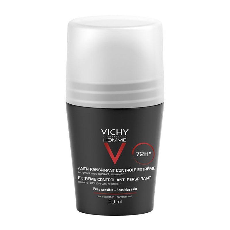 Vichy Deodorant 72hr Extreme Control Antiperspirant Roll - On For Men - 50ml - Waha Lifestyle