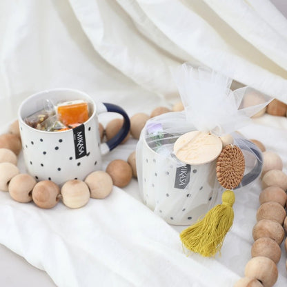 Gergean Spotty Stoneware Coffee Mug Set