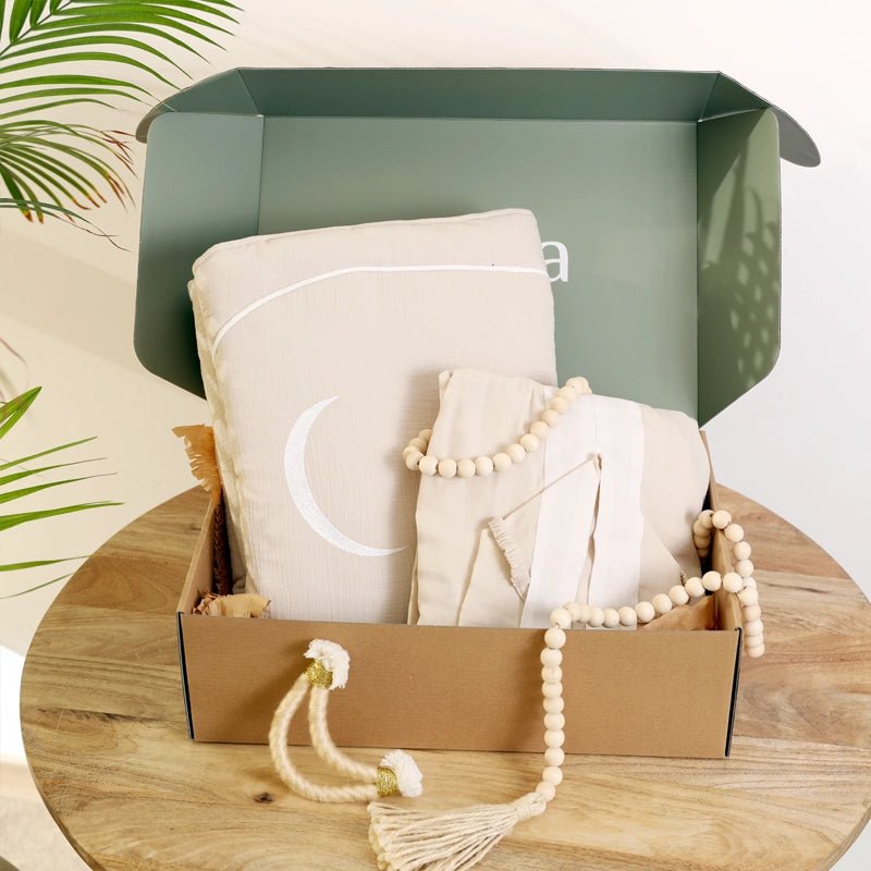 WAHA LIFESTYLE Prayer Set Neqsa - Beige in Kuwait - Waha Lifestyle