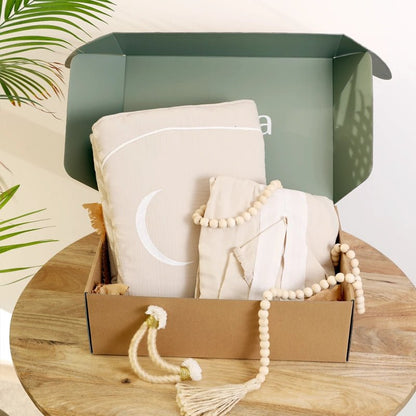 WAHA LIFESTYLE Prayer Set Neqsa - Beige in Kuwait - Waha Lifestyle