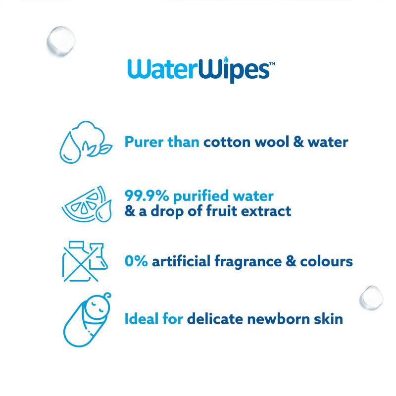 WaterWipes For Kids with Soapberry Extract 60pcs - WahaLifeStyle