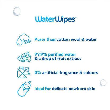 WaterWipes For Kids with Soapberry Extract 60pcs - WahaLifeStyle