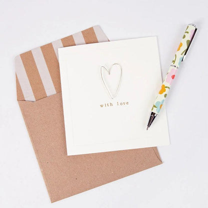 Wire Heart With Love Card - Waha Lifestyle