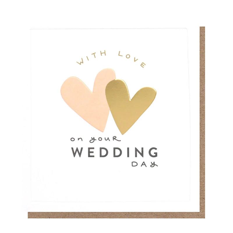 With Love On Your Wedding Day Card with Hearts - Waha Lifestyle