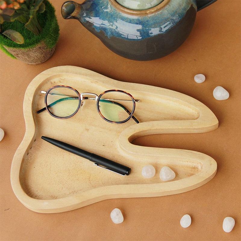 Woodgeek Store Tooth Shaped Wooden Desk Tray - Waha Lifestyle