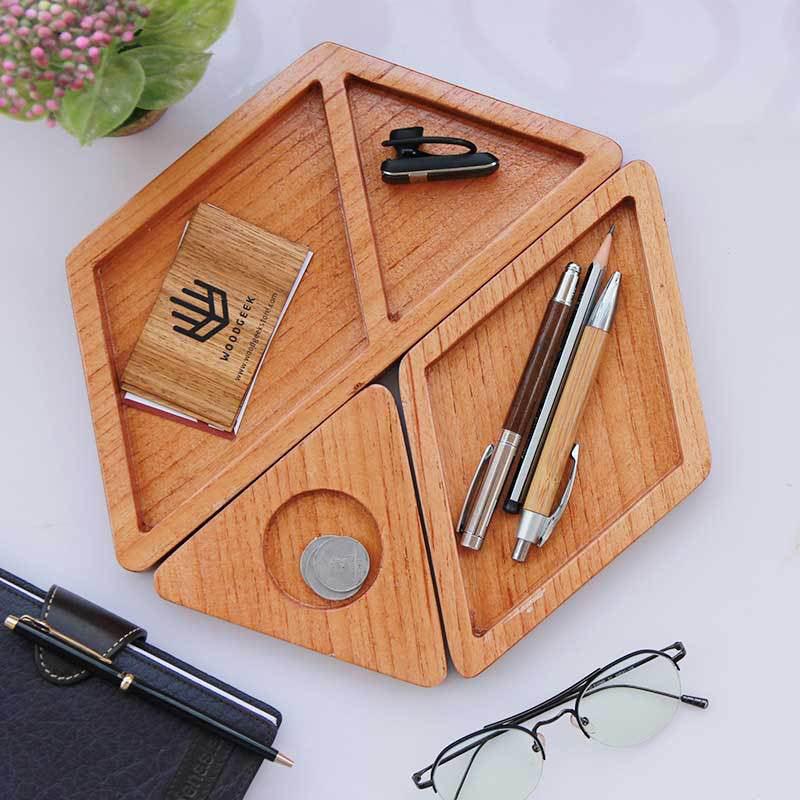 Woodgeek Store Wooden Desk Organizer - Waha Lifestyle