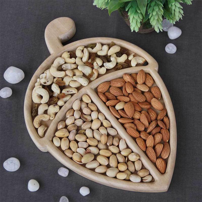 Woodgeek Store Wooden Nuts And Dry Fruits Tray - Waha Lifestyle