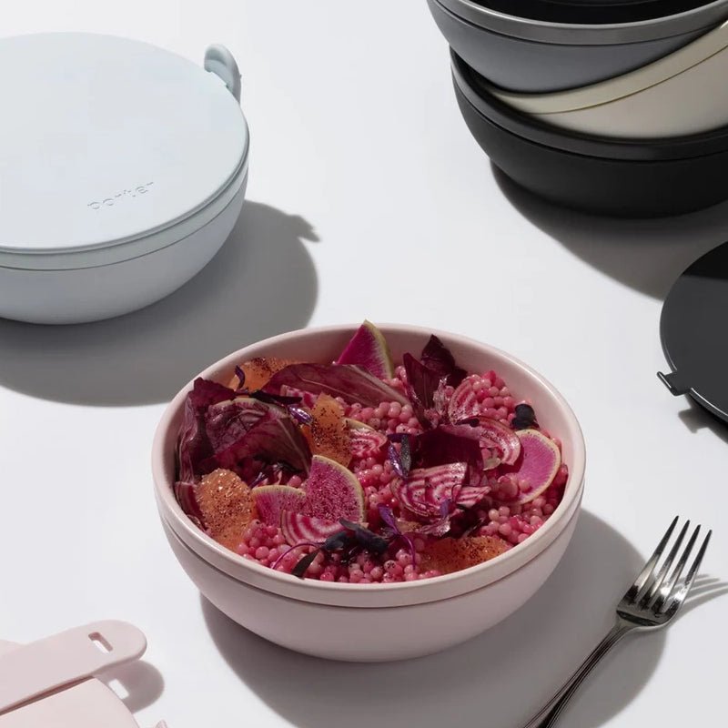 Ceramic Bowl Lunch Container with Lid &amp; Strap - 1Ltr