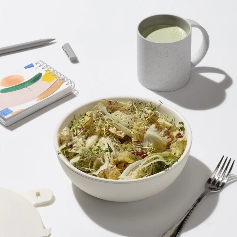 Ceramic Bowl Lunch Container with Lid &amp; Strap - 1Ltr