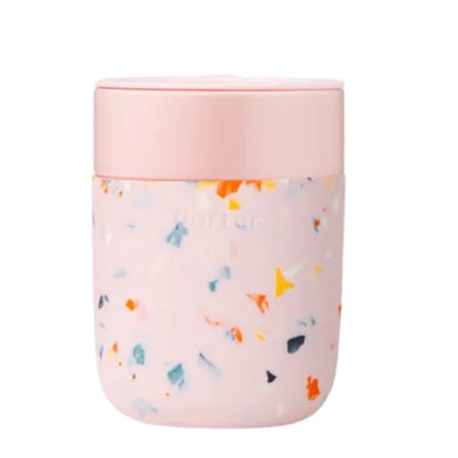 Portable Ceramic Mug with Protective Silicone Sleeve &amp; Lid - 355ml