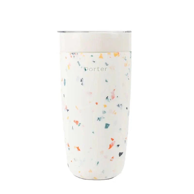 W&amp;P Stainless Steel Insulated Tumbler &amp; Straw Lid Set – Terrazzo Cream in Kuwait - Waha Lifestyle
