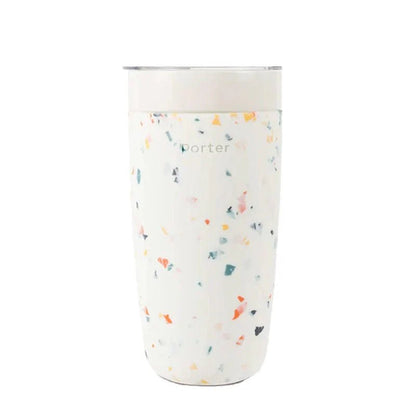 W&amp;P Stainless Steel Insulated Tumbler &amp; Straw Lid Set – Terrazzo Cream in Kuwait - Waha Lifestyle