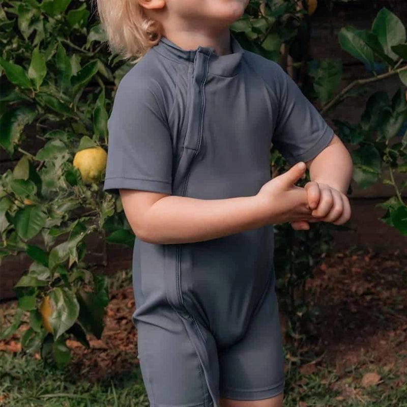 Zimmi Onesie Kids Swimsuitآ withآ Zip Closure - Unisex - Mineral - Waha Lifestyle