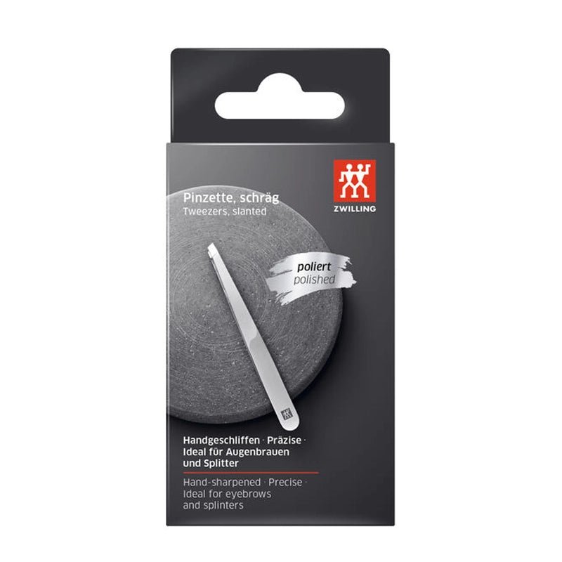 Classic Inox Stainless Steel Slanted Tweezers for Precision Eyebrow Grooming